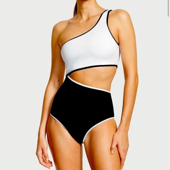 NWT Victoria’s Secret Color block Monokini One-Piece Swimsuit - Picture 3 of 10